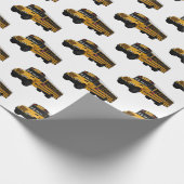 Schoolbus cartoon illustratie cadeaupapier (Hoek)