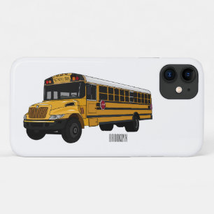 Schoolbus cartoon illustratie iPhone 11 hoesje