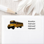 Schoolbus cartoon illustratie etiket (Insitu)