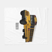 Schoolbus cartoon illustratie fleece deken (Voorkant (Horizontaal))