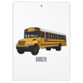 Schoolbus cartoon illustratie klembord (Achterkant)