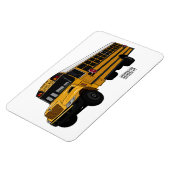 Schoolbus cartoon illustratie magneet (Linkerzijde)