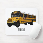 Schoolbus cartoon illustratie muismat (Met muis)