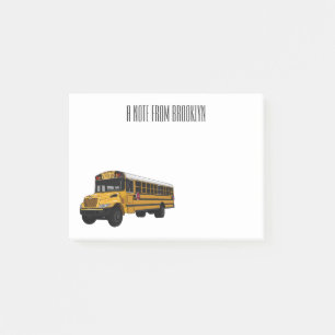 Schoolbus cartoon illustratie post-it® notes