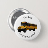 Schoolbus cartoon illustratie ronde button 5,7 cm (Voorkant /achterkant)