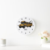 Schoolbus cartoon illustratie ronde klok (Huis)