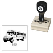 Schoolbus cartoon illustratie 	rubberstempel (Gestempeld)