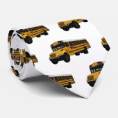 Schoolbus cartoon illustratie stropdas (Opgerold)