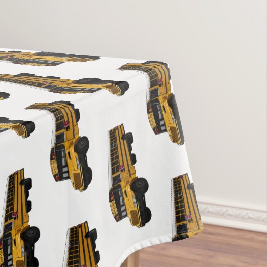 Schoolbus cartoon illustratie tafelkleed (Voorbeeld)