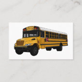 Schoolbus cartoon illustratie visitekaartje (Achterkant)