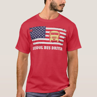 Schoolbus-chauffeur bestuurder VS vlag Vectorohlic T-shirt