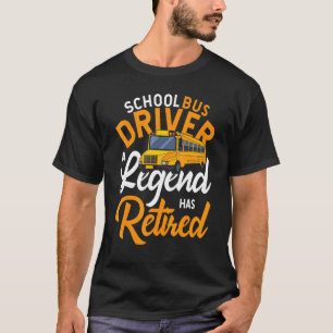 Schoolbus-chauffeur Een legende heeft buschauffeur T-shirt