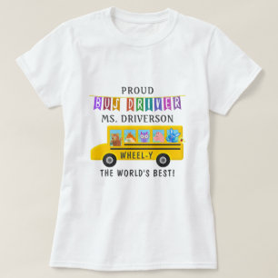 Schoolbus-chauffeur Gepersonaliseerde naam T-shirt