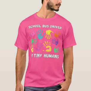 Schoolbus chauffeur kleine mensen voor buschauffeu t-shirt