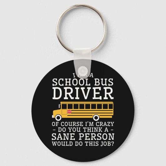 Schoolbus drijft gek denken dat normaal persoon da sleutelhanger (Voorkant)