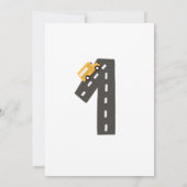 Schoolbus EERSTE verjaardag Wheels on the Bus Fees Kaart (Achterkant)