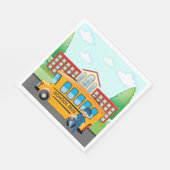 Schoolbus en -chauffeur servet (Hoek)