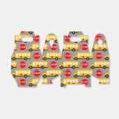 Schoolbus en stopteken bedankdoosjes (Uitgevouwen)