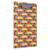 Schoolbus en stopteken klembord (Rechts)