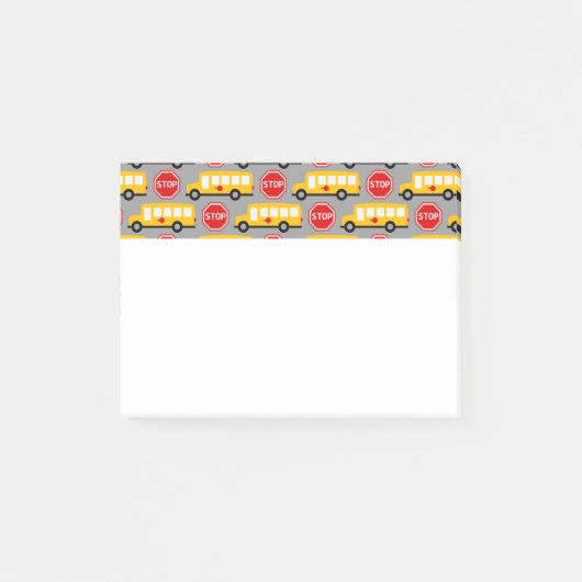 Schoolbus en stopteken post-it® notes (Voorkant)