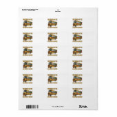 Schoolbus Etiket (Full Sheet)