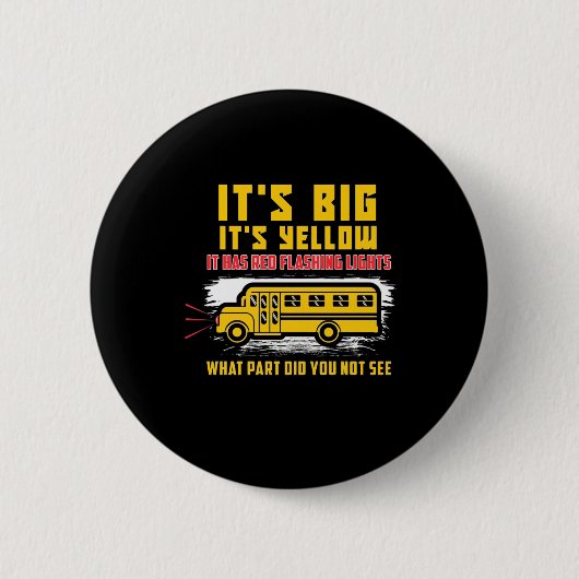schoolbus het is groot ronde button 5,7 cm (Voorkant)