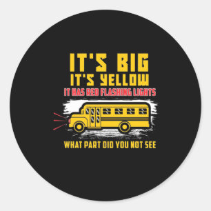 schoolbus het is groot ronde sticker