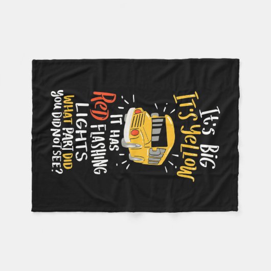 Schoolbus is groot en geel fleece deken (Voorkant (Horizontaal))