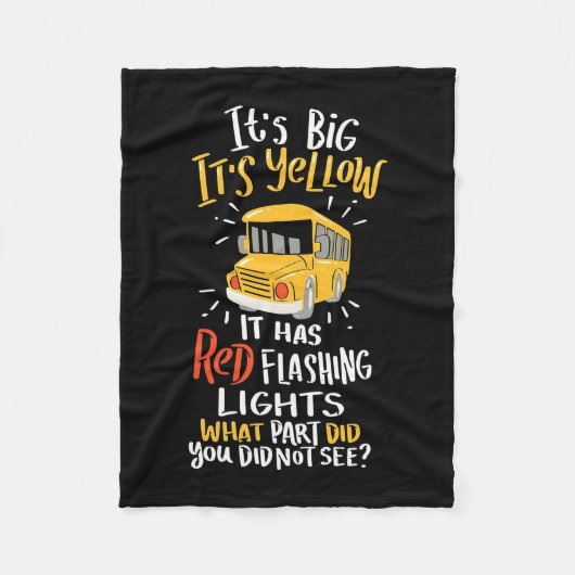 Schoolbus is groot en geel fleece deken (Voorkant)