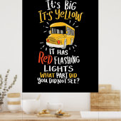 Schoolbus is groot en geel poster (Keuken)