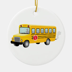 Schoolbus Keramisch Ornament