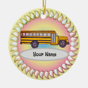 Schoolbus Keramisch Ornament