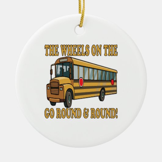 Schoolbus Keramisch Ornament (Voorkant)