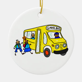 Schoolbus Keramisch Ornament