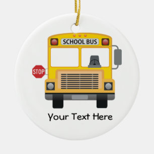  schoolbus keramisch ornament