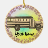 Schoolbus Keramisch Ornament (Voorkant)