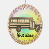 Schoolbus Keramisch Ornament (Links)