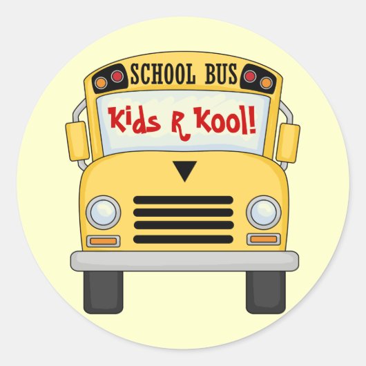 Schoolbus Kinder R Kool Fun Stickers (Voorkant)