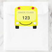 Schoolbus-Label-sticker Vierkante Sticker (Tas)