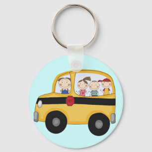 Schoolbus met Kinder T-shirts en cadeaus Sleutelhanger