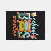 Schoolbus Monitor Schoolbus Bestuurder Terug naar Fleece Deken (Voorkant (Horizontaal))