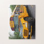 Schoolbus Montreal. Legpuzzel (Verticaal)