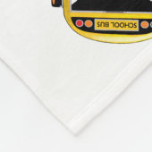 Schoolbus op maat fleece deken (Hoek)