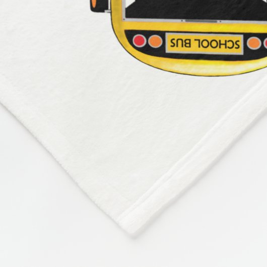 Schoolbus op maat fleece deken (Hoek)