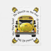 Schoolbus op maat fleece deken (Voorkant)
