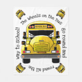 Schoolbus op maat fleece deken (Voorkant)