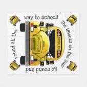 Schoolbus op maat fleece deken (Voorkant (Horizontaal))