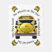 Schoolbus op maat fleece deken (Voorkant)