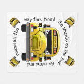 Schoolbus op maat fleece deken (Voorkant (Horizontaal))