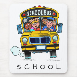Schoolbus op Mousepad Muismat